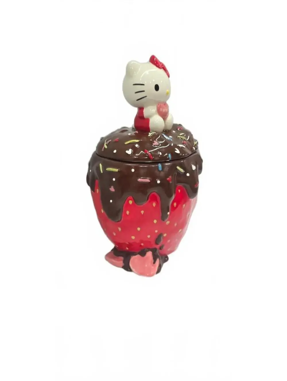 Hello Kitty Strawberry Chocolate Ceramic Jar by Blue Sky